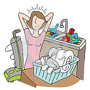 Too Many Chores Woman