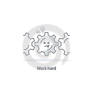 Too much work concept