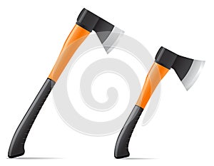 Tool axe with plastic handle vector illustration