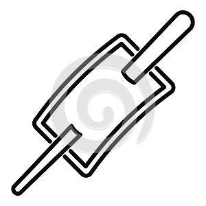 Tool barrette icon, outline style