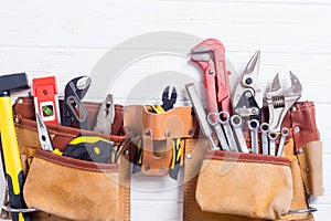 Tool belt with hand tools