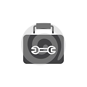 Tool box with tools icon vector