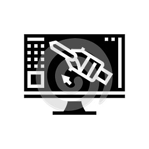 tool design mechanical engineer glyph icon vector illustration photo