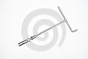 tool for lapping valves on the white background