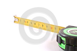 The tool for measurement of length over white.