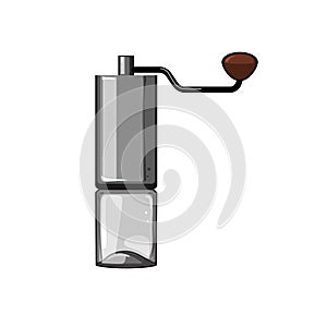 tool mill coffee grinder manual cartoon vector illustration