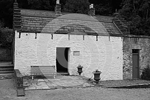 Tool Shed Old white stone barn building Ireland