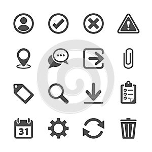 Toolbar icon set, vector eps10