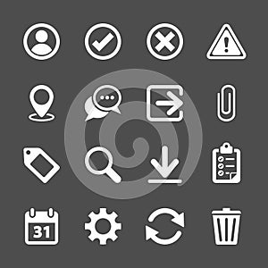 Toolbar icon set, vector eps10