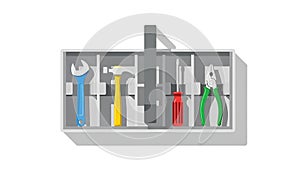 Toolbox with Assorted Hand Tools