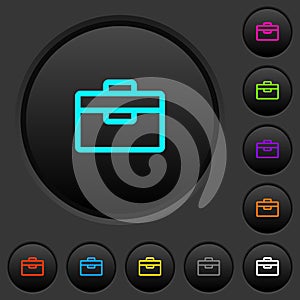 Toolbox dark push buttons with color icons