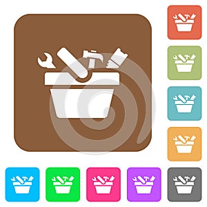 Toolbox rounded square flat icons