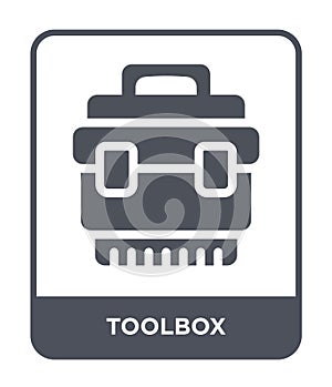 toolbox icon in trendy design style. toolbox icon isolated on white background. toolbox vector icon simple and modern flat symbol