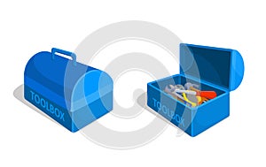 Toolbox with instruments inside.