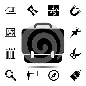 toolbox, portfolio, bag icon. Simple glyph vector element of education set icons for UI and UX, website or mobile application