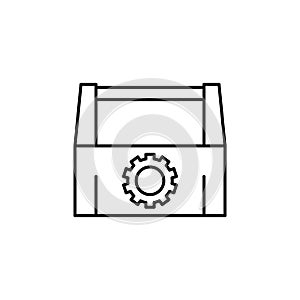 Toolbox repair tool icon. Simple line, outline vector of construction tools icons for ui and ux, website or mobile application