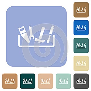 Toolbox rounded square flat icons