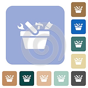 Toolbox rounded square flat icons