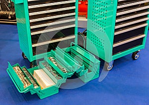 Toolboxes for auto service, car repair or garage