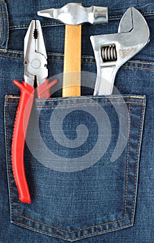 Toolkit in jeans pocket photo