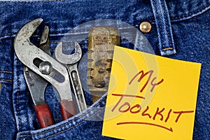 Toolkit toolbox pants pocket hand tools work wrench