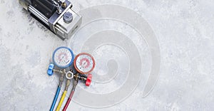 Tools for air conditioning repair and maintenance.