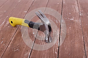 Tools Building and repair - Claw hammer on wooden