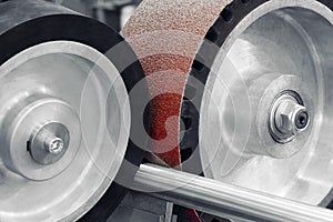 Tools Building and repair, Machine emery paper isolated in white background