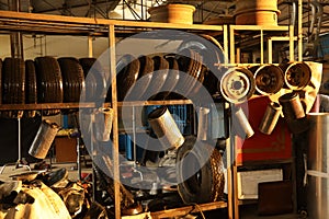 Tools in the car Mecanic shed