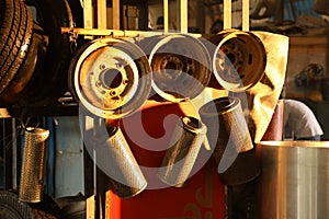 Tools in the car Mecanic shed