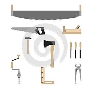 Tools of carpenter - vector