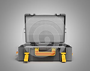 Tools case 3d render on grey background