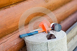 Tools for the caulking log home