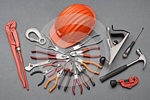 Tools construction and safety helmet