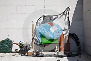 Tools on a construction site