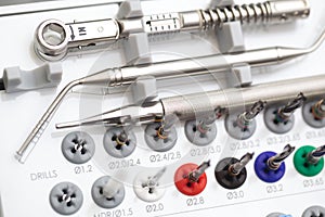 Tools for dental prosthetist drill box set