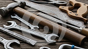 The tools display signs of use suggesting a workshop setting