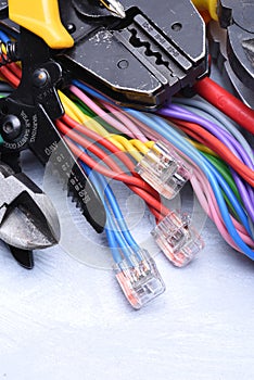 Tools for electrician and electrical cables
