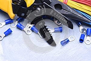 Tools for electrician and electrical cables