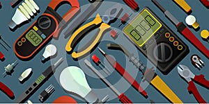 Tools for electrician. Repair of radio electronic and microprocessor equipment. Spare parts components and service