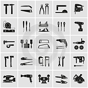 Tools and electrotool detailed icon set