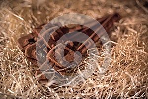 Tools figures made of chocolate is very popular thing to buy at Lviv, Ukraine.