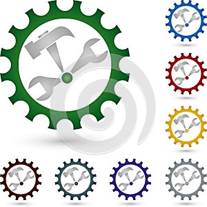 Tools and gear, tools and locksmith logo
