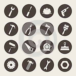 Herramientas conjunto compuesto por iconos 