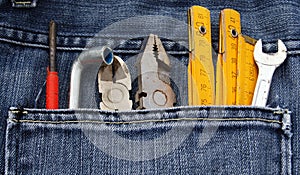Tools and jeans pocket