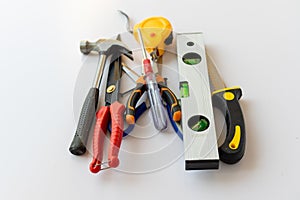 Tools kit and equipment to use in electrical installations or plumber work