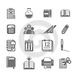 Tools learning icon set 1
