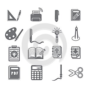 Tools learning icon set 3
