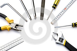 Tools lined up as a circle