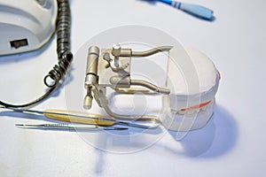 Tools for making false teeth by a prosthetist - dantist